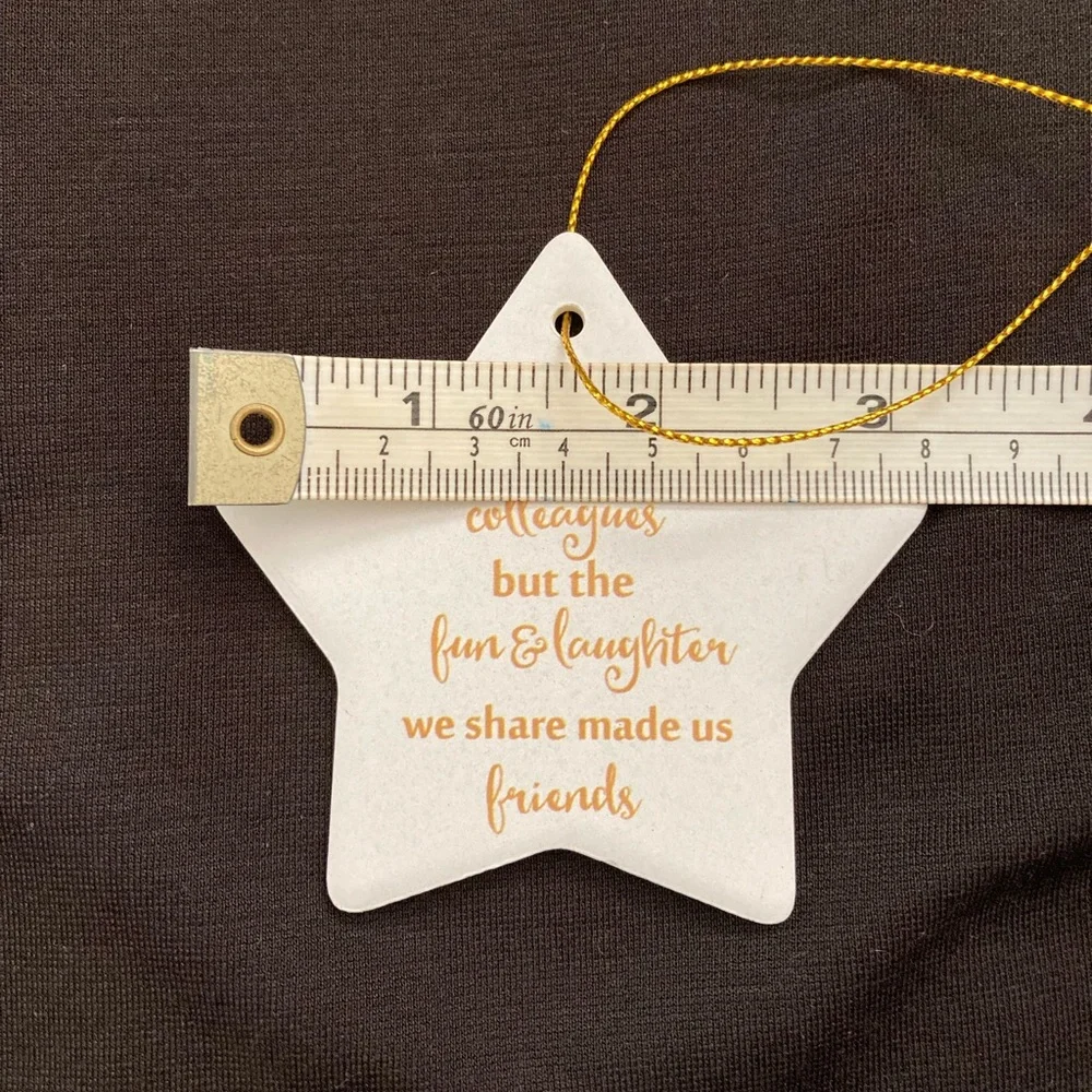 Coworker Gift Colleague to Friends Star Christmas Ornament